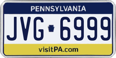 PA license plate JVG6999