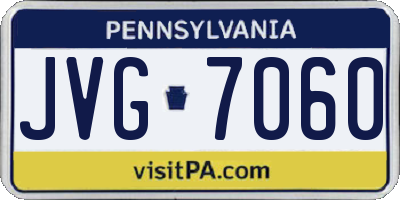 PA license plate JVG7060
