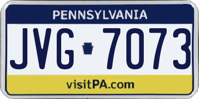 PA license plate JVG7073