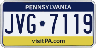 PA license plate JVG7119