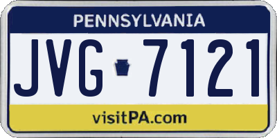 PA license plate JVG7121