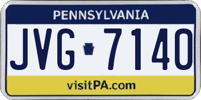 PA license plate JVG7140