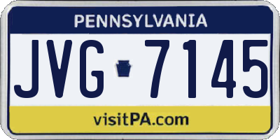 PA license plate JVG7145