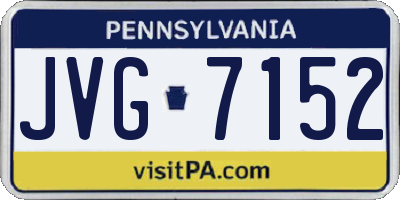 PA license plate JVG7152