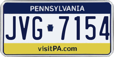 PA license plate JVG7154