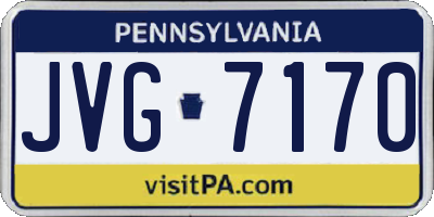 PA license plate JVG7170