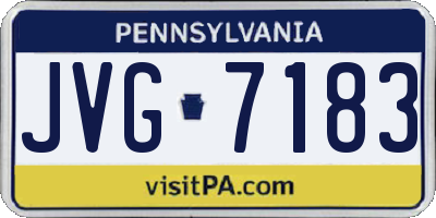 PA license plate JVG7183