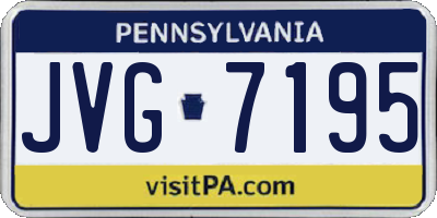 PA license plate JVG7195