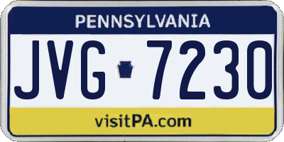 PA license plate JVG7230