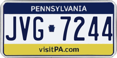 PA license plate JVG7244