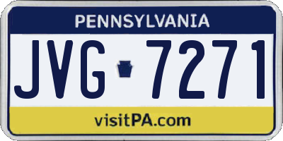 PA license plate JVG7271
