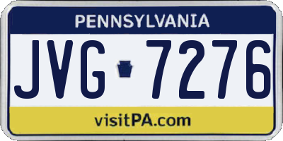 PA license plate JVG7276
