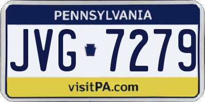 PA license plate JVG7279