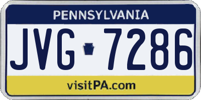 PA license plate JVG7286