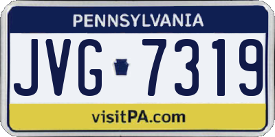 PA license plate JVG7319