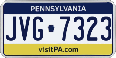 PA license plate JVG7323