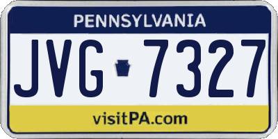 PA license plate JVG7327