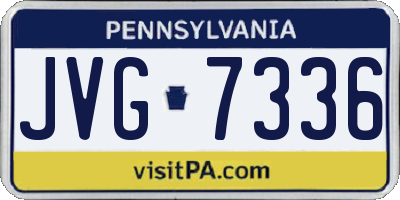 PA license plate JVG7336