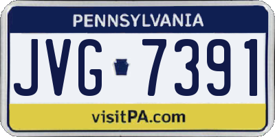 PA license plate JVG7391