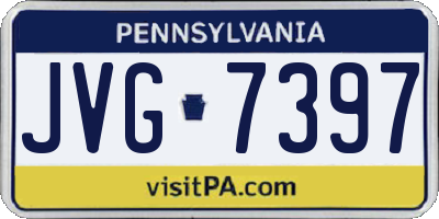 PA license plate JVG7397