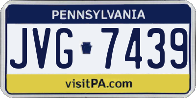 PA license plate JVG7439