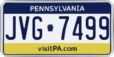 PA license plate JVG7499