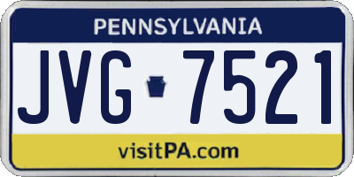 PA license plate JVG7521