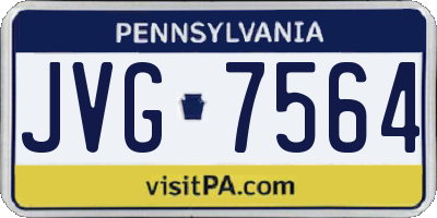 PA license plate JVG7564