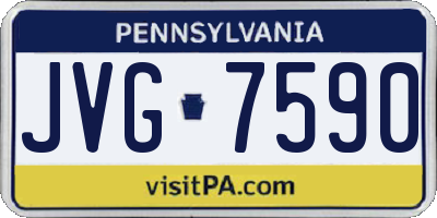 PA license plate JVG7590