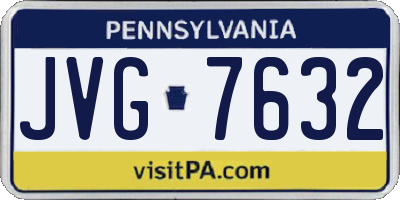 PA license plate JVG7632