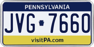 PA license plate JVG7660