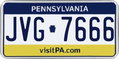 PA license plate JVG7666