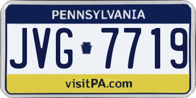 PA license plate JVG7719