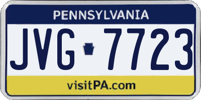 PA license plate JVG7723