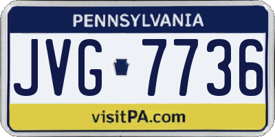 PA license plate JVG7736