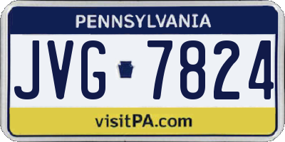 PA license plate JVG7824