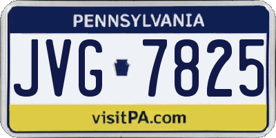 PA license plate JVG7825