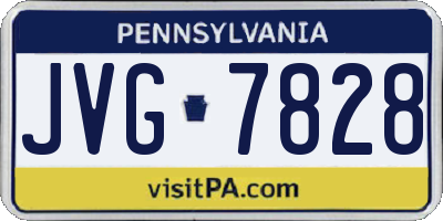 PA license plate JVG7828