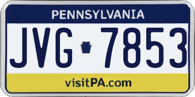 PA license plate JVG7853