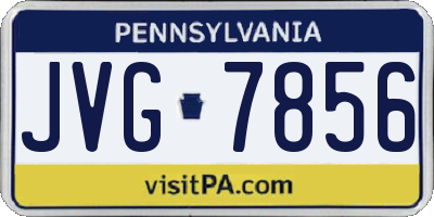 PA license plate JVG7856