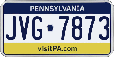 PA license plate JVG7873