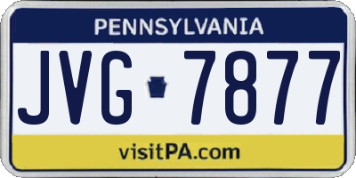 PA license plate JVG7877