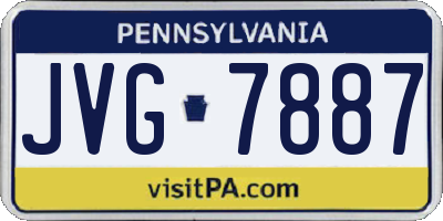PA license plate JVG7887