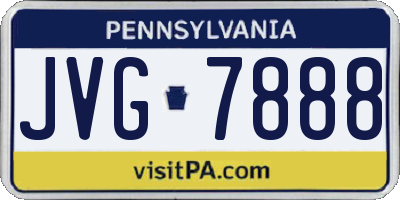 PA license plate JVG7888