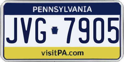 PA license plate JVG7905