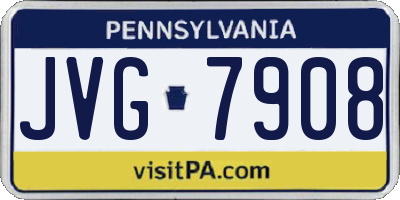 PA license plate JVG7908
