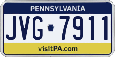 PA license plate JVG7911