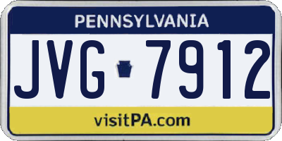 PA license plate JVG7912