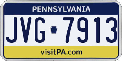 PA license plate JVG7913