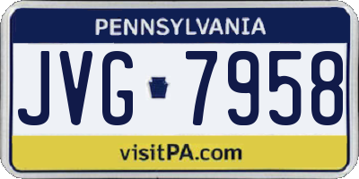 PA license plate JVG7958